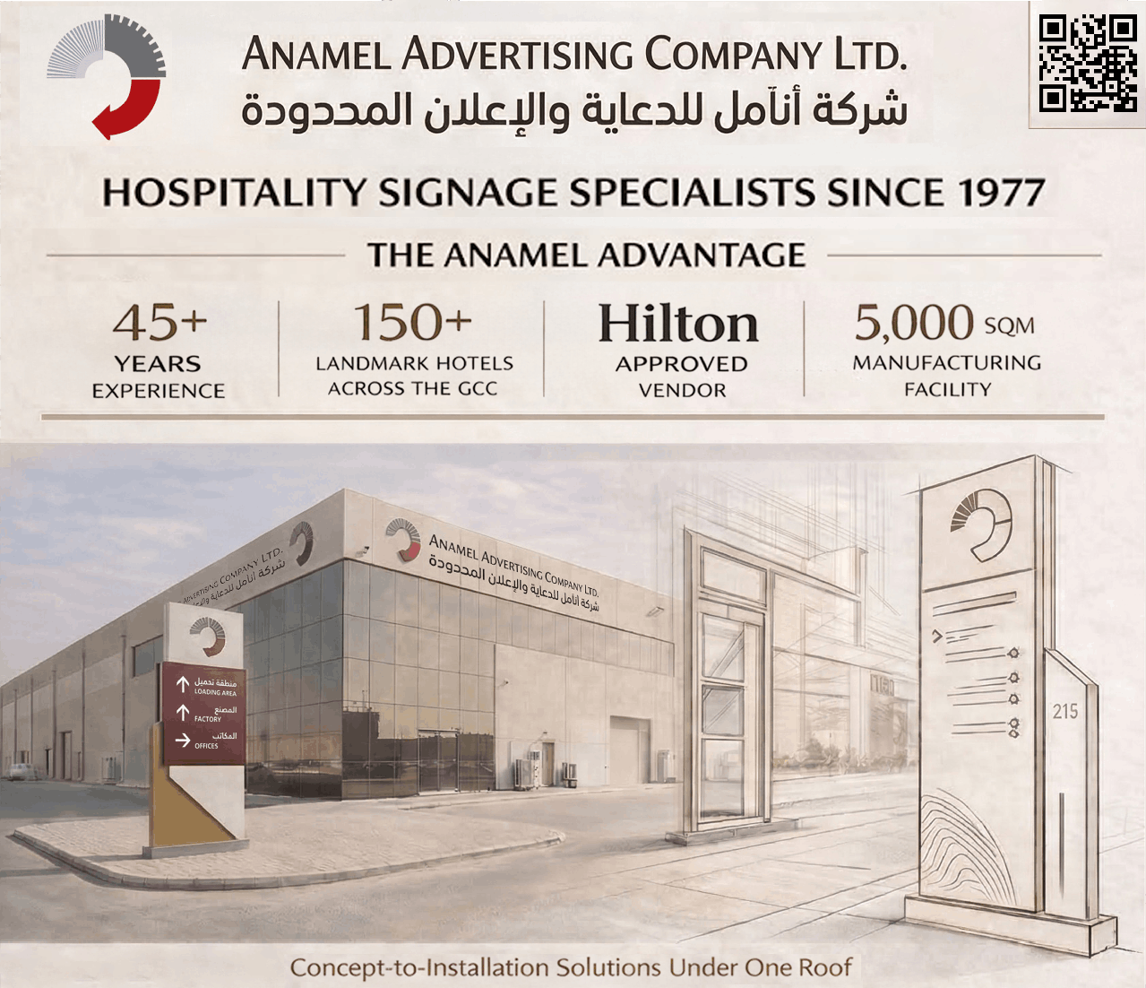 Anamel Saudi signage company profile and project capabilities